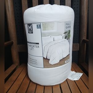 Member's Mark Down Alternative 3pc Comforter Set Full Queen - White